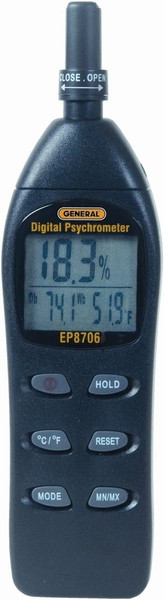 General Tools EP8706 Thermo-Hygrometer W/Califeat