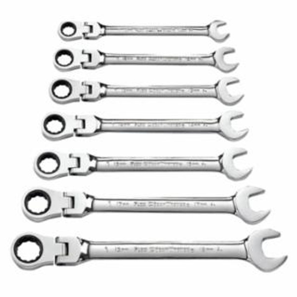GEARWRENCH 7PC FLEX COMB RATCHETINGWRENCH SET