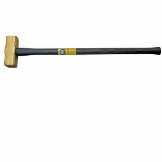 Klein Tools 7HBRFRH04 Brass Sledge Hammer, FGL Rubber Grip, 4-Pound