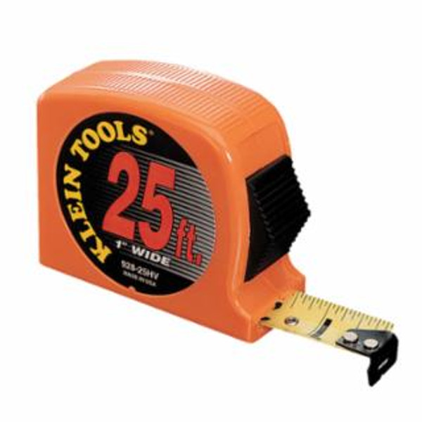 KLEIN TOOLS 1"X25' HI-VIZ ORANGE TAPE MEASURE