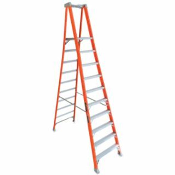 LOUISVILLE LADDER TYPE 1A FIBERGLASS PRO PLATFORM LADDER 10'