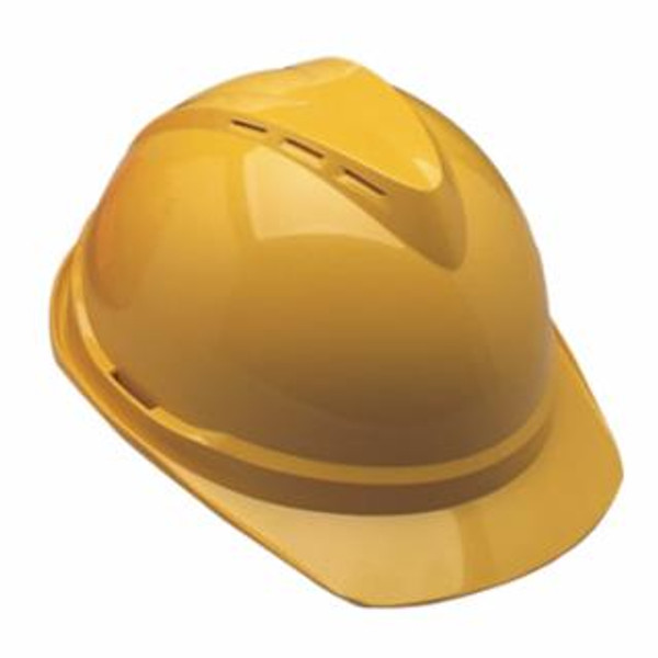 MSA V-GARD VENTED YELLOW HARD CAP 4 POINT SUSP.