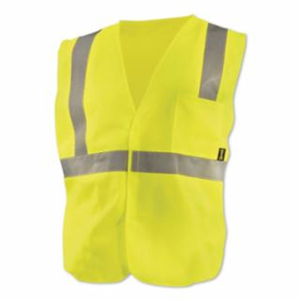 OCCUNOMIX CLASS 2 SOLID VEST  2" TAPE  H/L CLOSE  SM  YEL