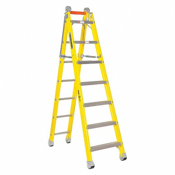 LOUISVILLE LADDER COMBINATION FIBERGLASS TYPE 1AA 7'