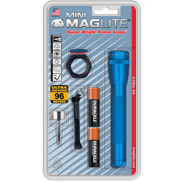 MAG-LITE BLUE AA MINI-MAG COMBO PACK W/BATTERIES