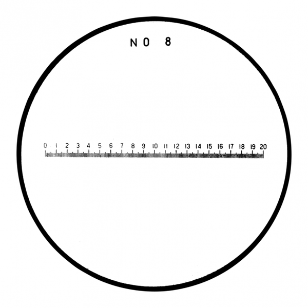 MITUTOYO RETICLE #8 POCKET COMPARATOR 8X