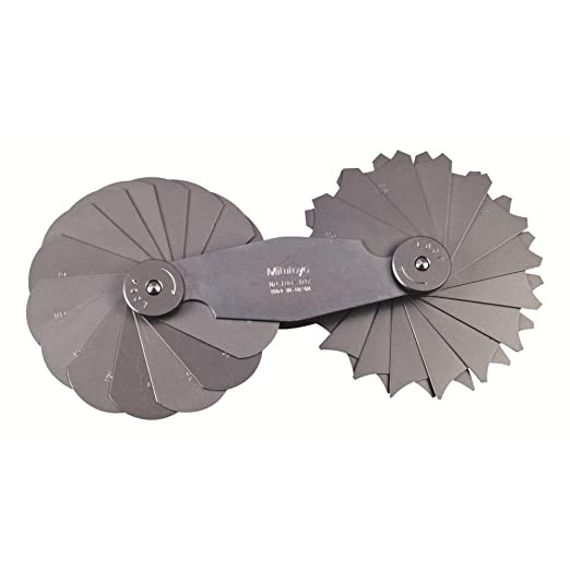 Mitutoyo 186-107 15.5-25Mm Metric Radiusgage W/30 Leaves (1 ST)