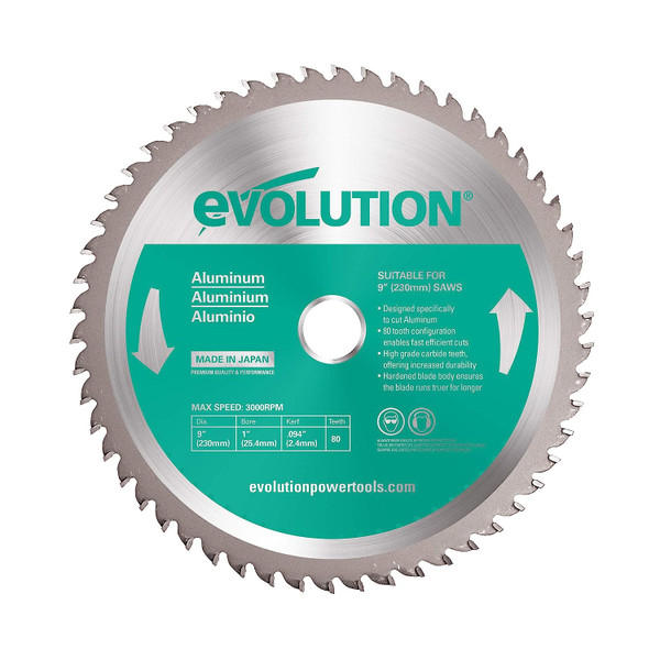 EVOLUTION ALUM & SHEETMETAL BLADE9"