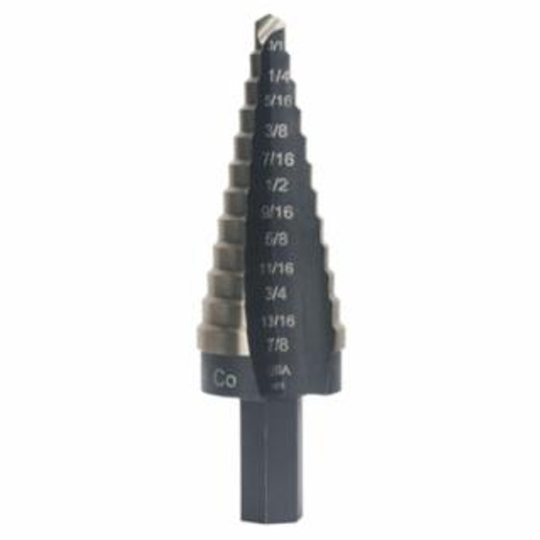 IRWIN 4 COBALT 12 HOLE SIZES (3/16"-7/8") 1/16" INCREM