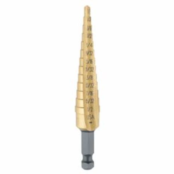 IRWIN UNIBIT-1T 1/8"-1/2" STEPDRILL TIN