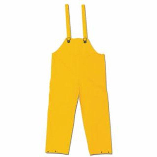 MCR SAFETY CLASSIC .35MM PVC/POLY BIB OVERALL NO FLY YELLOW