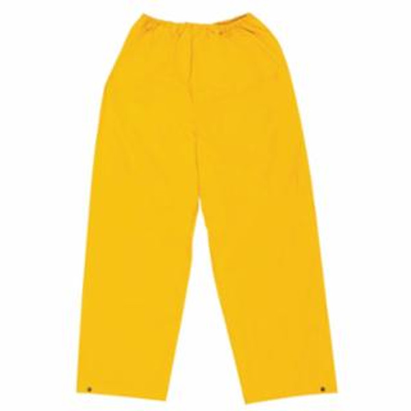 MCR SAFETY CLASSIC .35MM PVC/POLYESTER ELASTIC PANT YELLOW