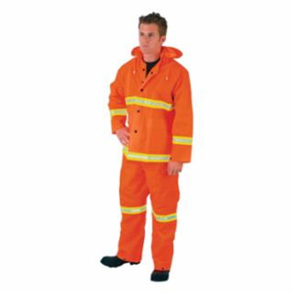 MCR SAFETY 2XL LUMINATOR PVC/POLYESTER 3 PIECE RAINSUIT