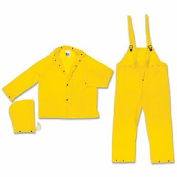 MCR SAFETY SQUALL- .20MM SINGLE PLYPVC- SUIT- 3 PC- YELLOW