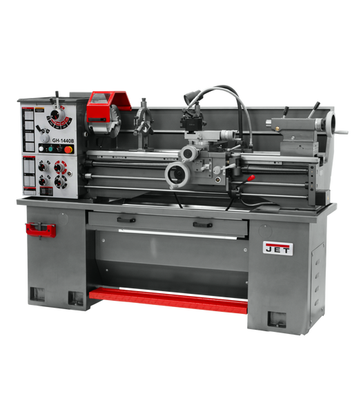 JET JT9-323446 GH-1440B  Geared Head Bench Lathe with Stand & Foot Brake with Newall NMS300 DRO