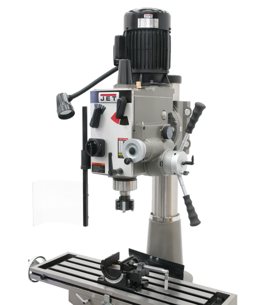 JET JT9-351143 Jmd-40Ghpf Geared Head Mill Drill With Power Downfeed & Newall Nms800 2-Axis Dro & X-Powerfeed