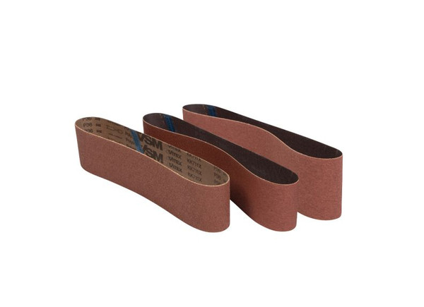 JET JT9-577530 4"x36" 80 Grit Aluminum Oxide Belts - 3pc set