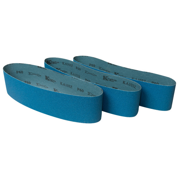 JET JT9-577537 4"x36" 80 Grit Zirconium Oxide Belts - 3pc set