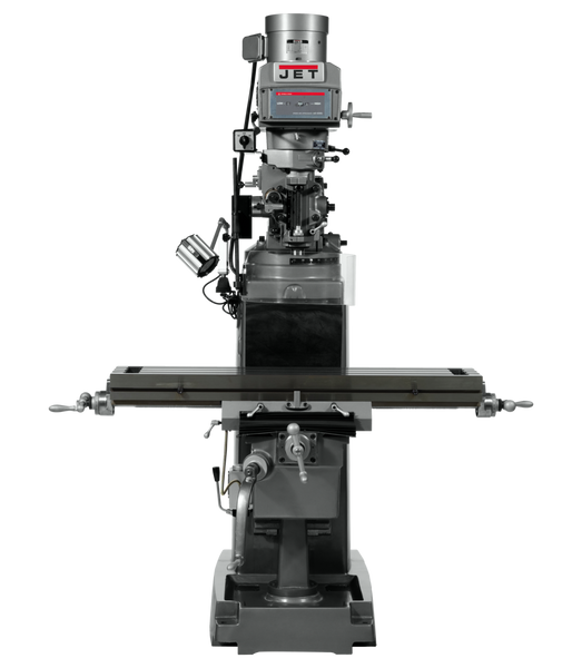 JET JT9-690235 JTM-1050VS2 Mill With ACU-RITE 203 DRO With X-Axis Powerfeed, Power Draw Bar and 8" Riser Block