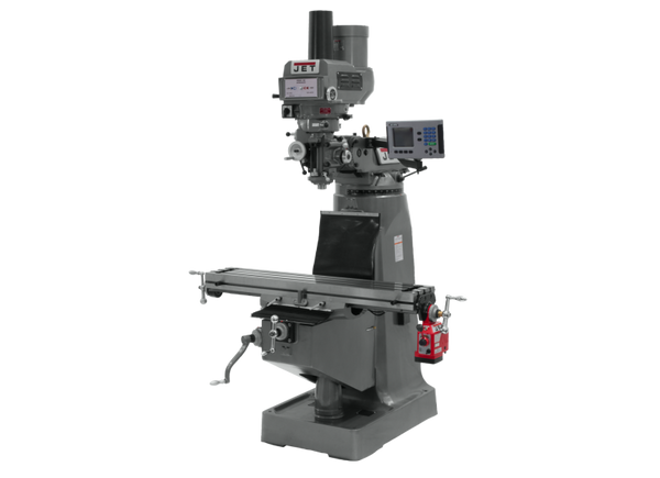 JET JT9-690251 JTM-4VS Mill With 3-Axis ACU-RITE 203 DRO (Quill) With X-Axis Powerfeed and Power Draw Bar
