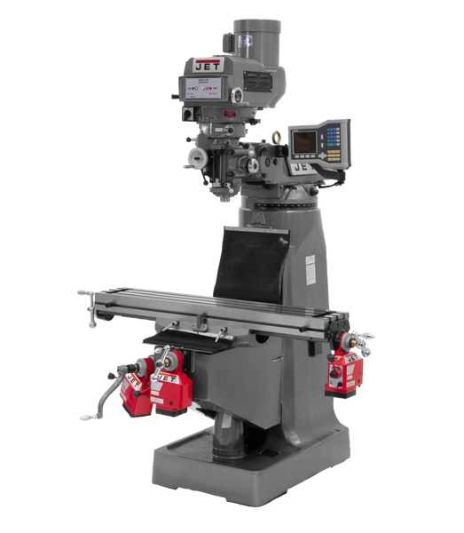 JET JT9-690418 JTM-4VS Mill With 3-Axis ACU-RITE 303 DRO (Knee) With X, Y and Z-Axis Powerfeeds