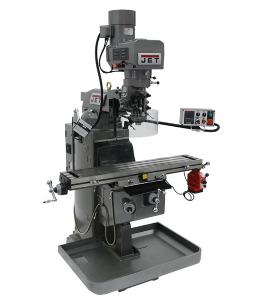 JET JT9-690525 JTM-949EVS Mill With 3-Axis Acu-Rite 203 DRO (Knee) With X-Axis Powerfeed