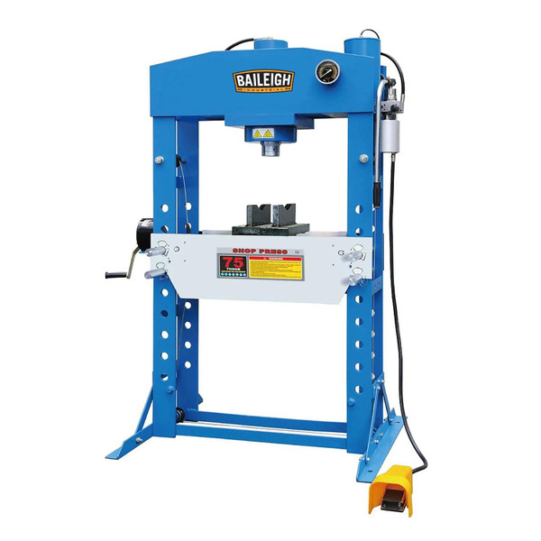 BAILEIGH BA9-1004859 Hsp-75A; 75 Ton Air/Hand Operated H-Frame Press, 9-3/4" Stoke, Ce Approved
