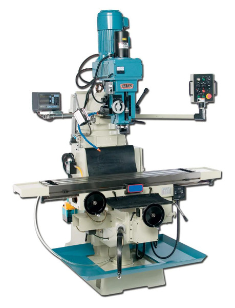 BAILEIGH BA9-1008169 Vm-1258-3; 12" X 58" Evs Variable Speed Vertical Milling Machine Nst 40 Spindle Powered X,Y & Z Moverment, Mitutoyo Dro & Air Drawbar 5HP, 220V 3Phase