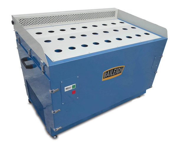 BAILEIGH BA9-1008627 Ddtm-5922; 59" X 22" Metal Down Draft Table, Fire Resistant Filter, 1790 Cfm ( 2) 1/2HP, 110V, Single Phase Motors