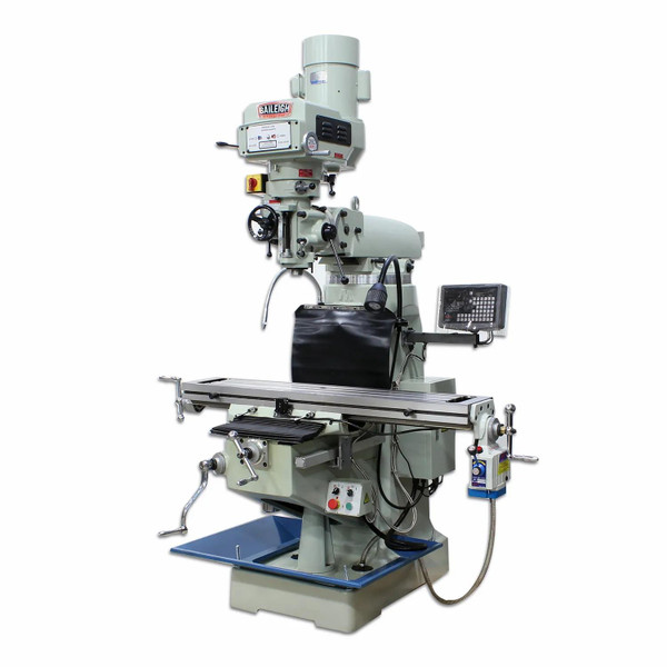 BAILEIGH BA9-1019108 Vm-949E-Vs; 9" X 49" Variable Speed Mill With X Power Feed, & Dro 3HP, 220V 1Phase