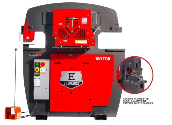EDWARDS ED9-10203522 100 Ton Ironworker 3 Phase, 208 Volt, Powerlink, 10" Brake