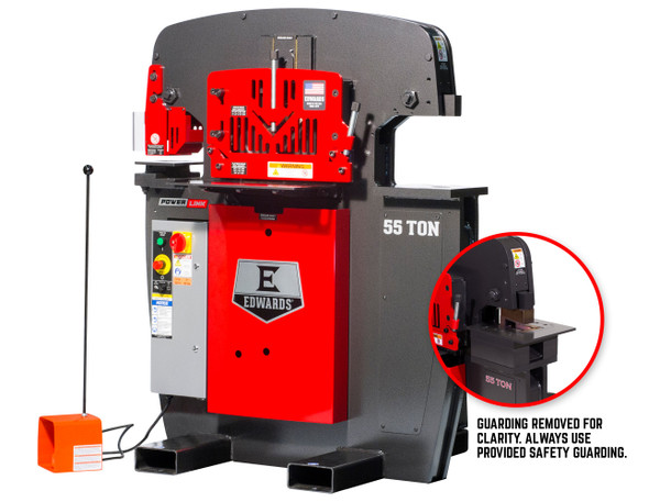 EDWARDS ED9-55231512 55 Ton Ironworker 1 Phase, 230 Volt, Powerlink, Coper Notcher
