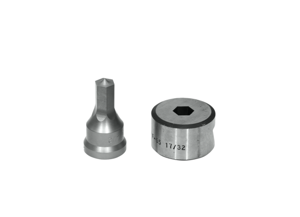 EDWARDS ED9-PDH1/2 1/2" Hex Punch & Die Set With Key-Way