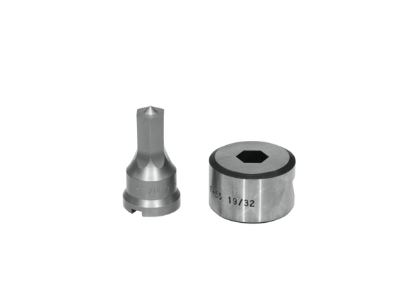 EDWARDS ED9-PDH19/32 19/32" Hex Punch & Die Set With Key-Way