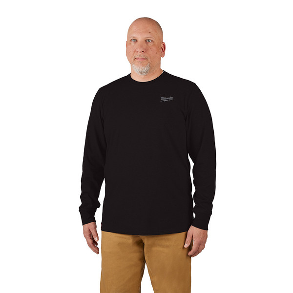 Milwaukee 604B-3X FREEFLEX Hybrid Work Tee - Long Sleeve - Black 3X