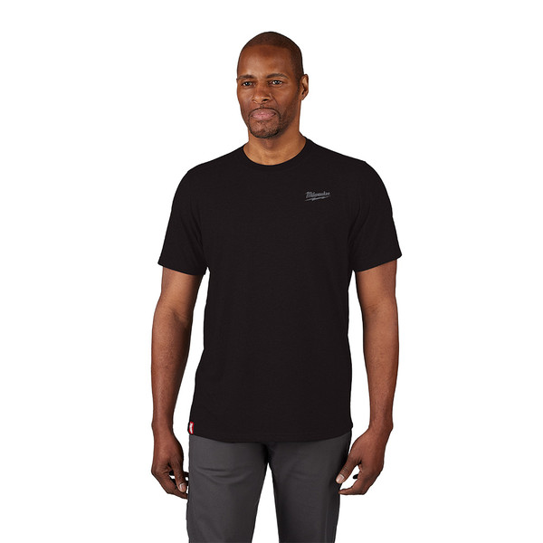 Milwaukee 603B-2X FREEFLEX Hybrid Work Tee - Short Sleeve - Black 2X