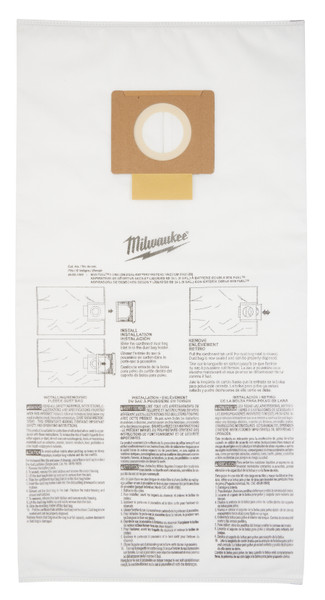 Milwaukee 49-90-1989 Fleece Dust Bags (5PK) - 9 Gallon