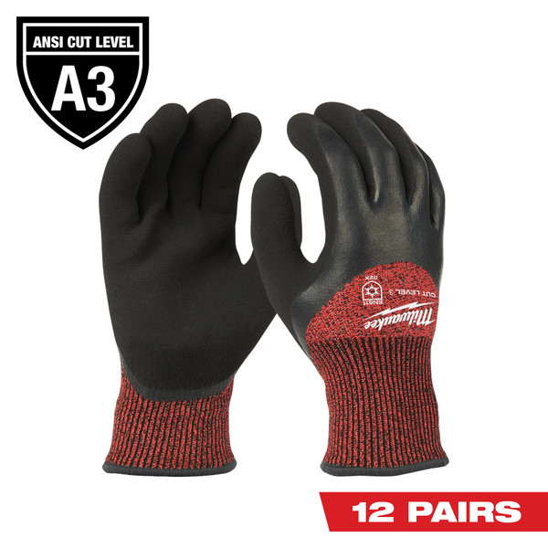 Milwaukee 48-22-8922B Cut Level 3 Winter Dipped Gloves