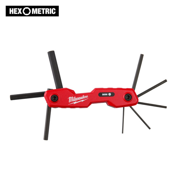 Milwaukee 48-22-2182 8-Key Folding Hex Key Set - Metric