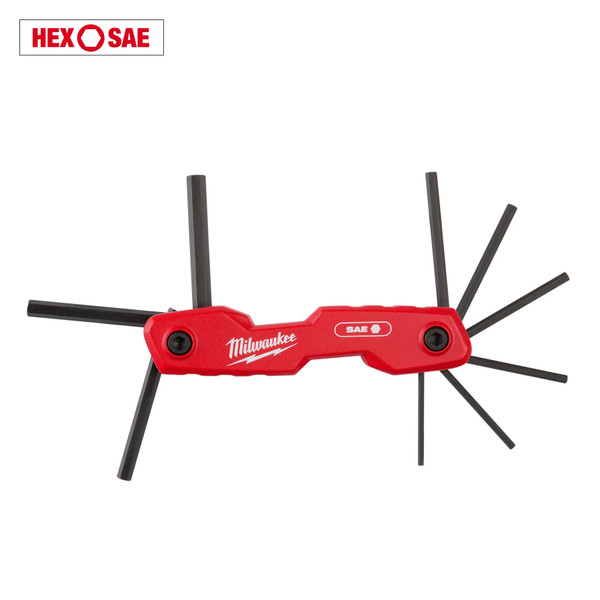 Milwaukee 48-22-2181 9-Key Folding Hex Key Set - SAE