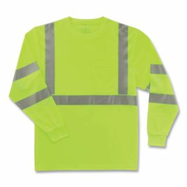 ERGODYNE 8391 GLOWEAR CLS 3 L/S SHIRT  LIME 2XL