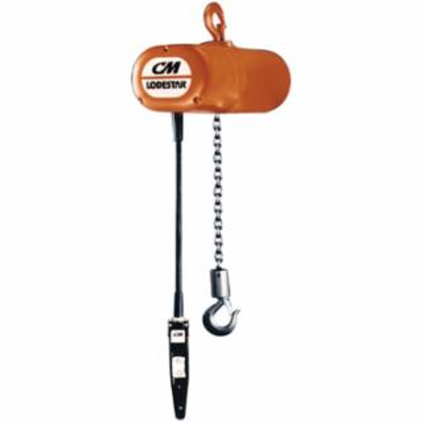 CM COLUMBUS MCKINNON 627 F 1/2TON ELECTRIC CHAIN HOIST 10' LIFT 11