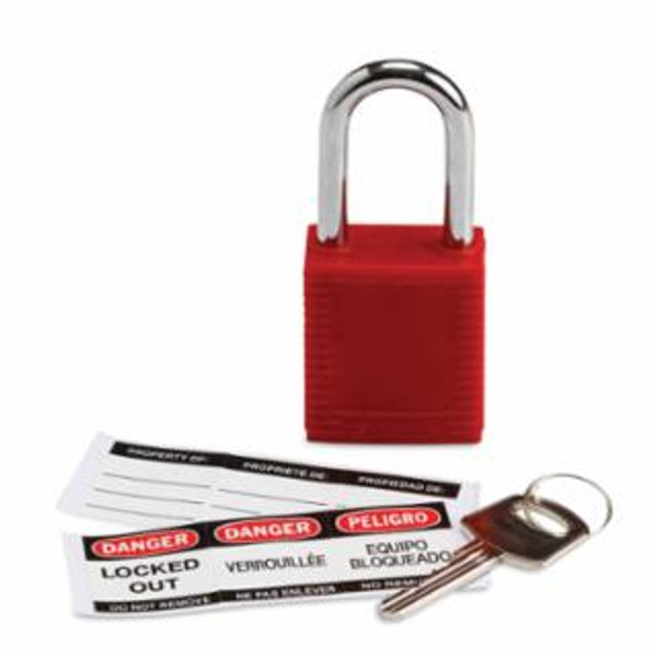 BRADY DP-BRADY NYLON PADLOCK 1.5" KD RED