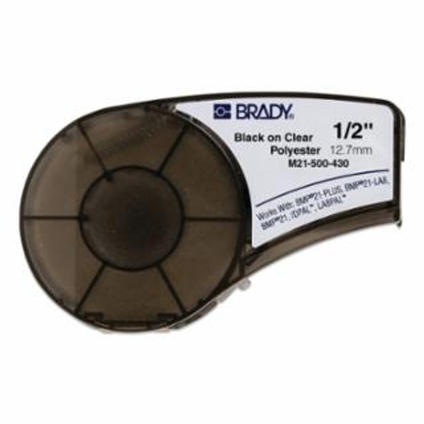 BRADY M21-500-430 .5INX21FT BLK/CLR CART