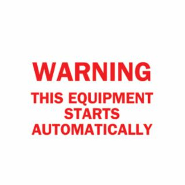 MACHINE AND OPERATIONALSIGN B-302 7IN H X10IN W