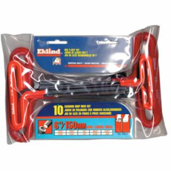 EKLIND TOOL 3/32" - 3/8" T-HANDLE HEX KIT W/POUCH 10