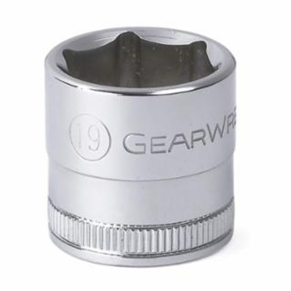 GEARWRENCH 3/8" DRIVE 6 POINT STANDARD METRIC SOCKET 19MM