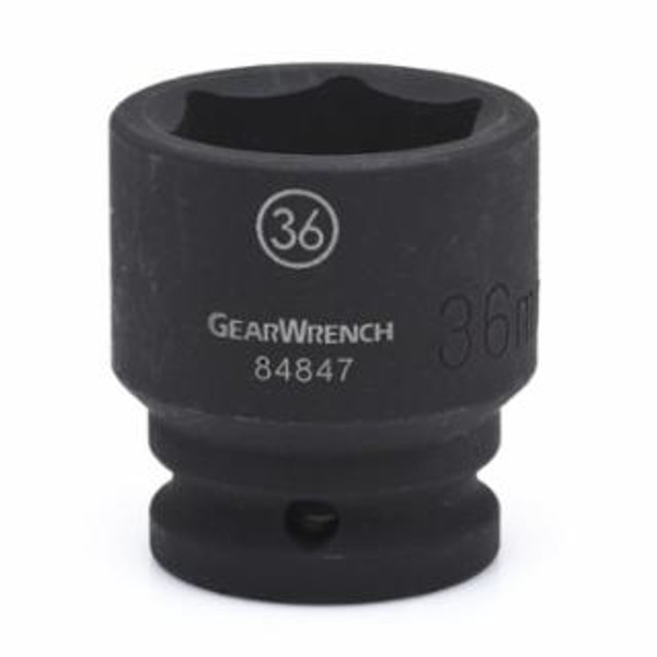 GEARWRENCH 3/4" DRIVE 6 POINT STANDARD IMPACT SOCKET 37MM