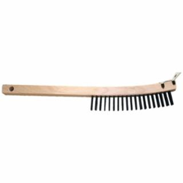 Pferd 85003 3 x 19 Curved Handle Scratch Brush With Scraper (12 EA)