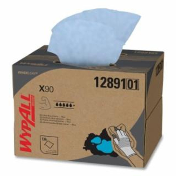KIMBERLY-CLARK PROFESSIONAL WYPALL X90 CLOTHS BRAG BOX BLUE 136 SHEETS